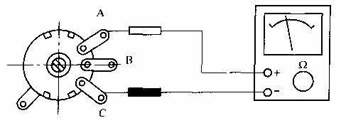 檢測(cè)電位器標(biāo)稱(chēng)阻位